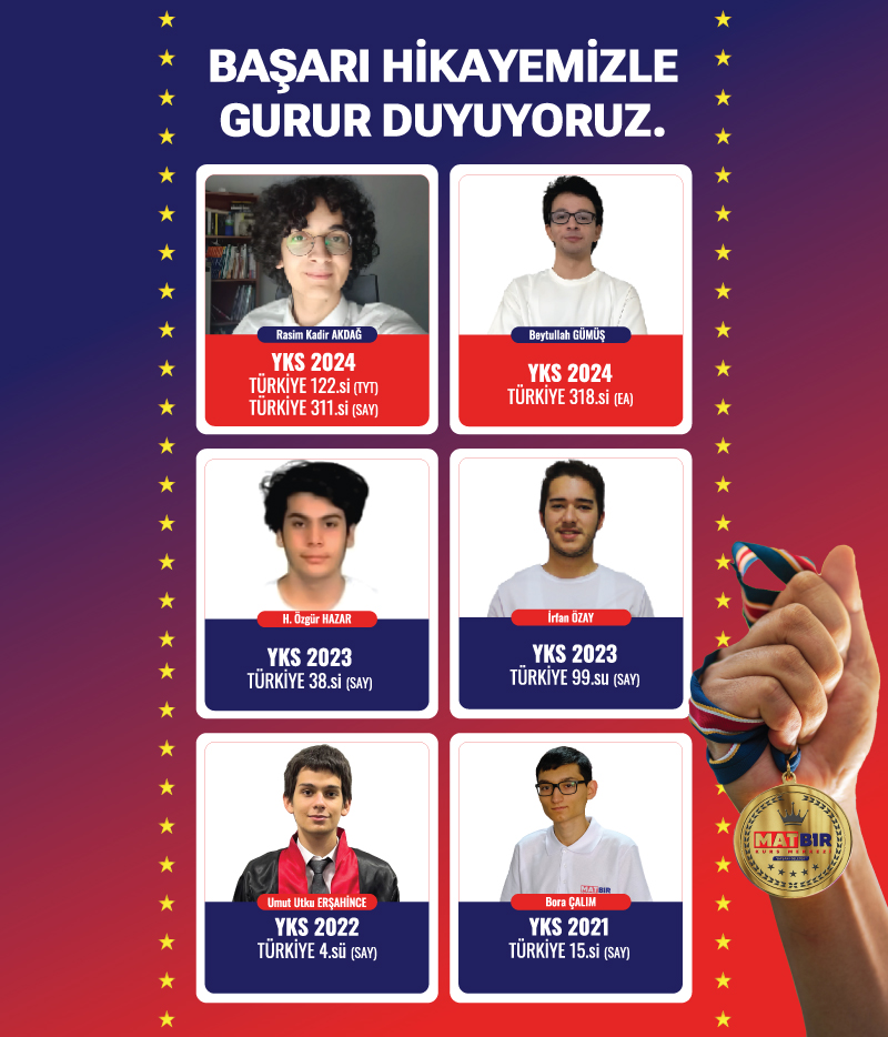 Matbir YKS Başarısı, Dereceleri